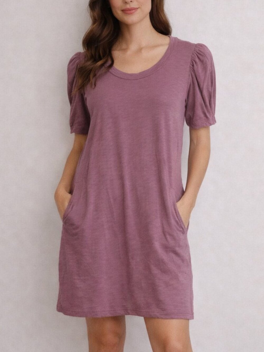 Velvet by Graham & Spencer Vintage Slub Tee Shirt Dress – Size XS – Mauve